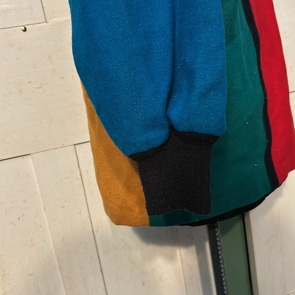 Colorblock 90s Y2K Michelle Francois Women's Jacket ZZ Coat vintage retro wool - Picture 5 of 10